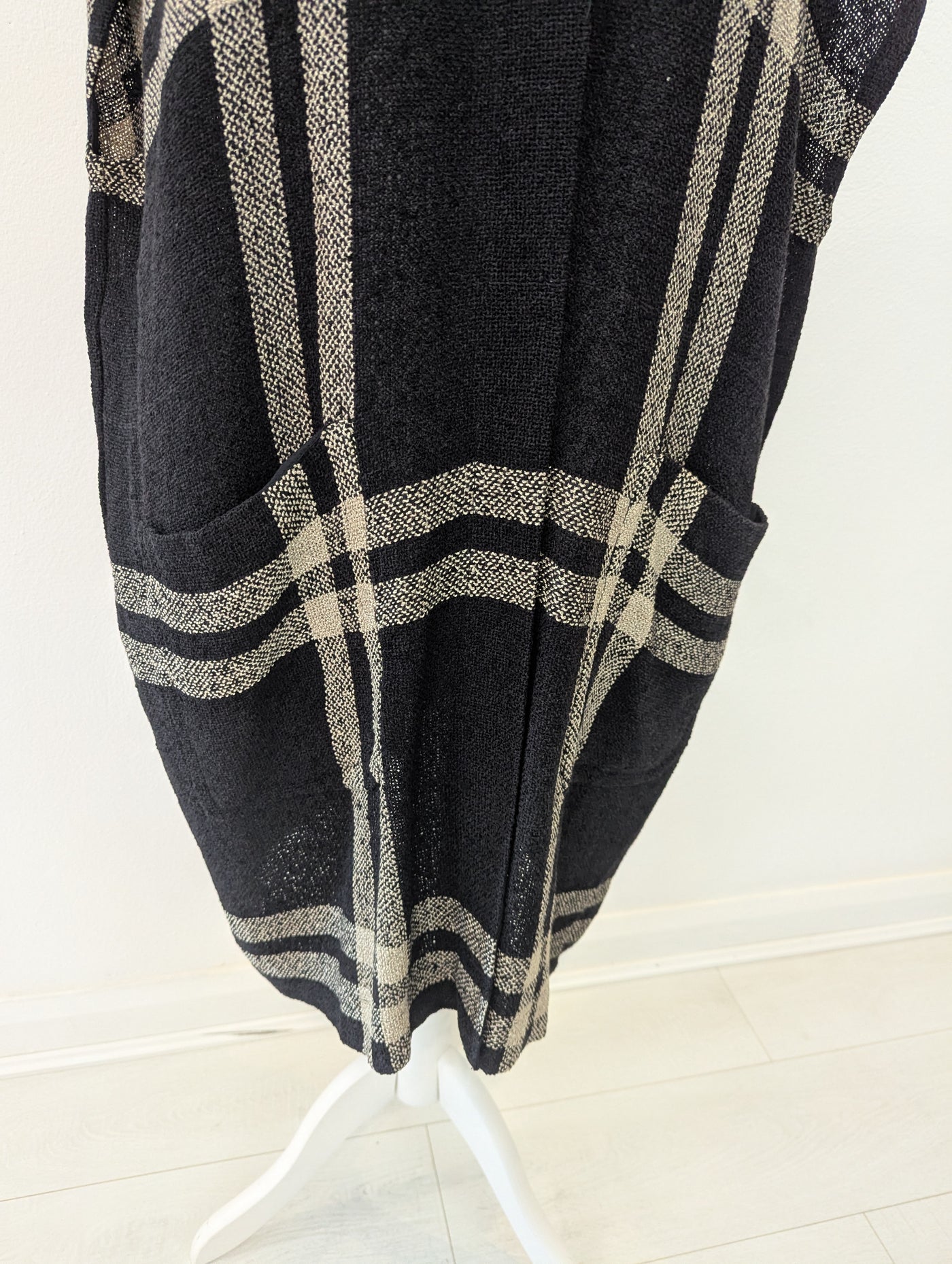 Masai Check Sleeveless Coatigan Size Medium