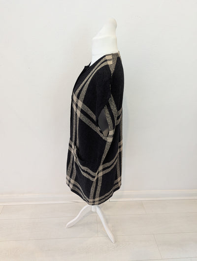 Masai Check Sleeveless Coatigan Size Medium