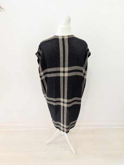 Masai Check Sleeveless Coatigan Size Medium