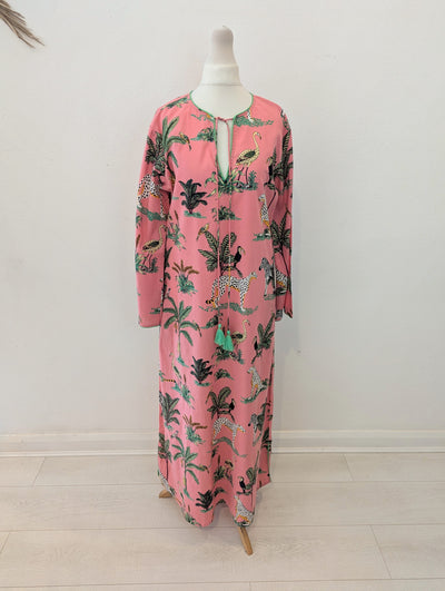 Place De Soleil Pink Print Dress S