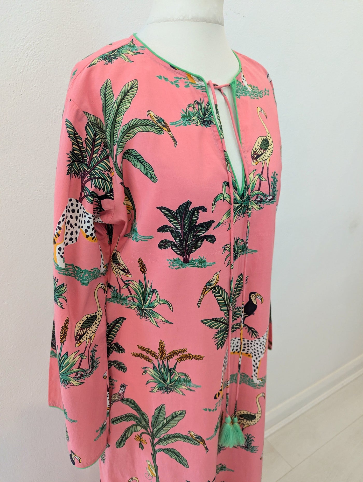 Place De Soleil Pink Print Dress S