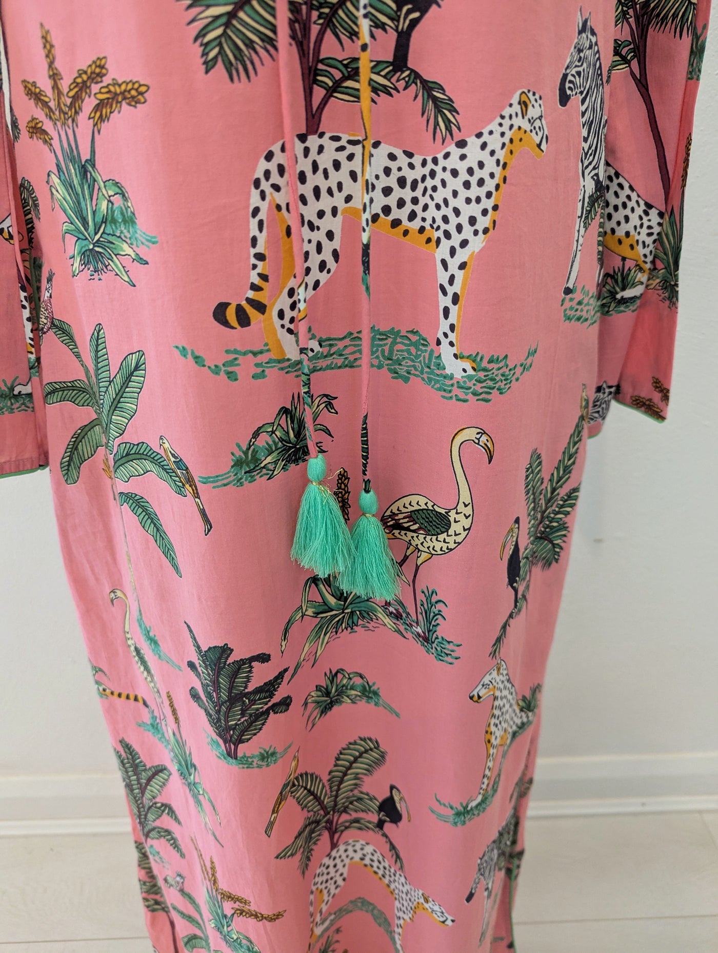 Place De Soleil Pink Print Dress S