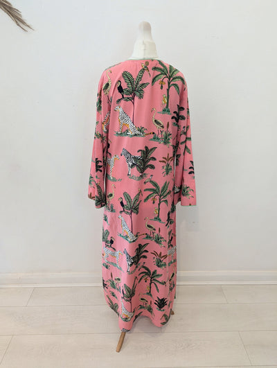 Place De Soleil Pink Print Dress S