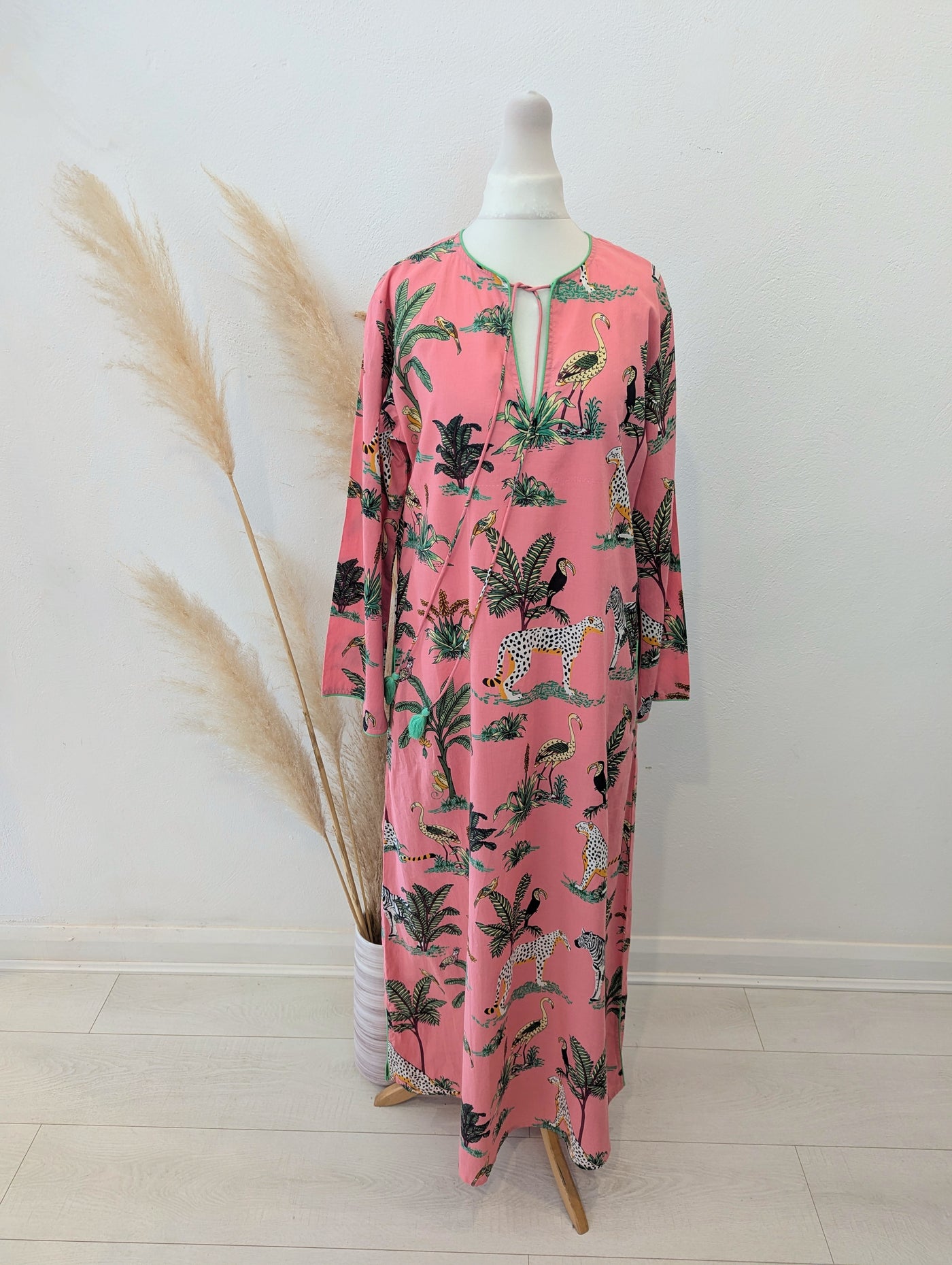 Place De Soleil Pink Print Dress S