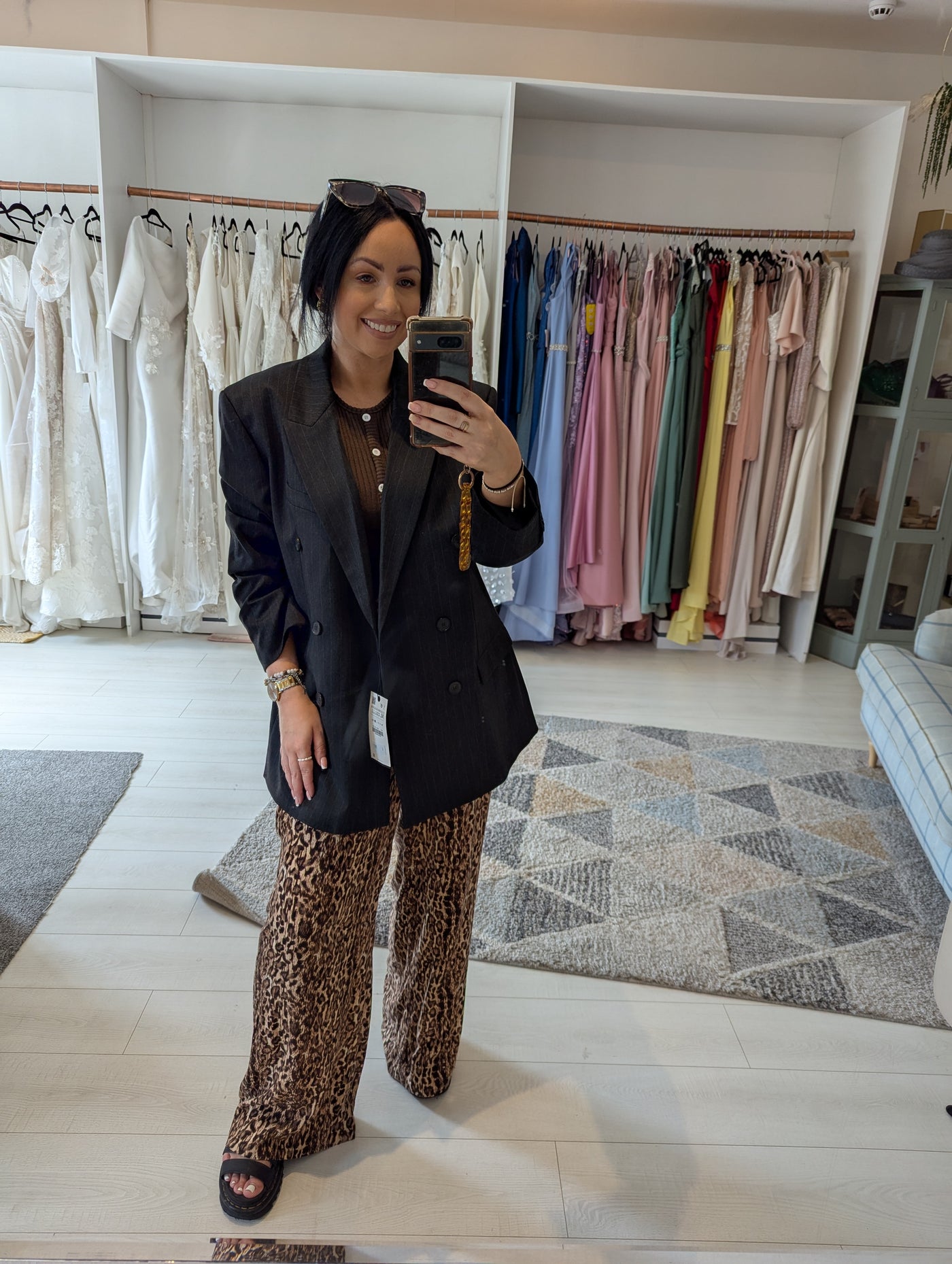 Zara Pinstripe Oversize Blazer Size XL