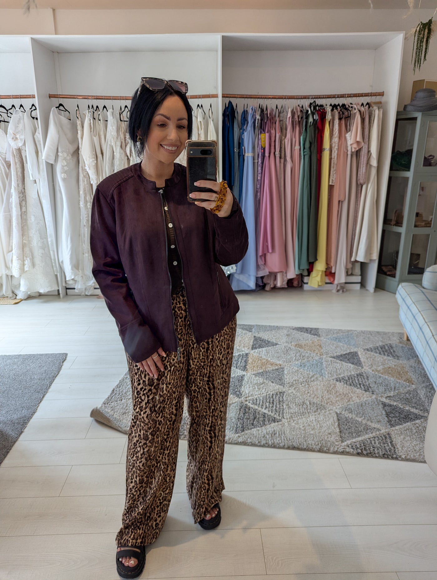 Principles Aubergine Suede Jacket Size 16