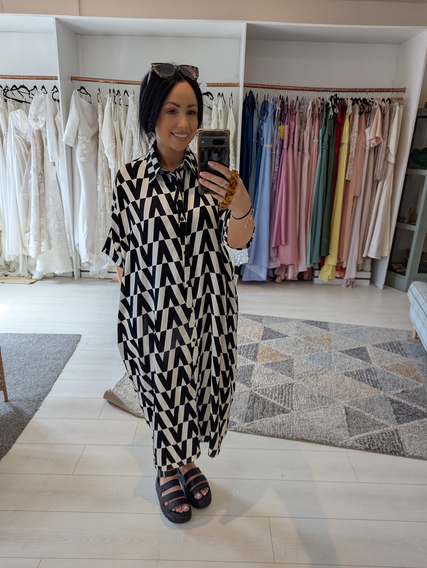 C Yard Monochrome Dress NWT One Size