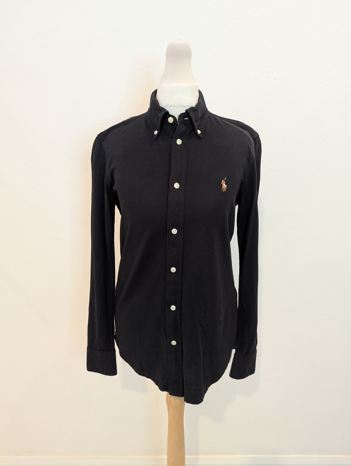 Ralph Lauren Black Knit Oxford Shirt Small