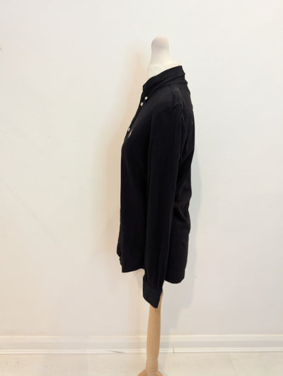 Ralph Lauren Black Knit Oxford Shirt Small