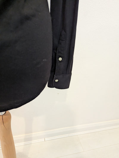 Ralph Lauren Black Knit Oxford Shirt Small