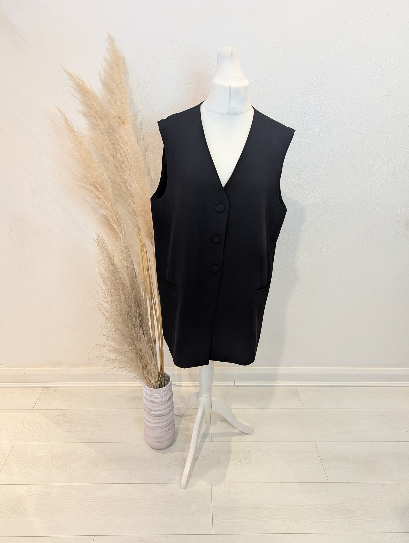 River Island Black Oversized Waistcoat 16