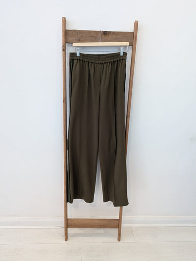 M&S Khaki Stripe Jogger Size 12 Long