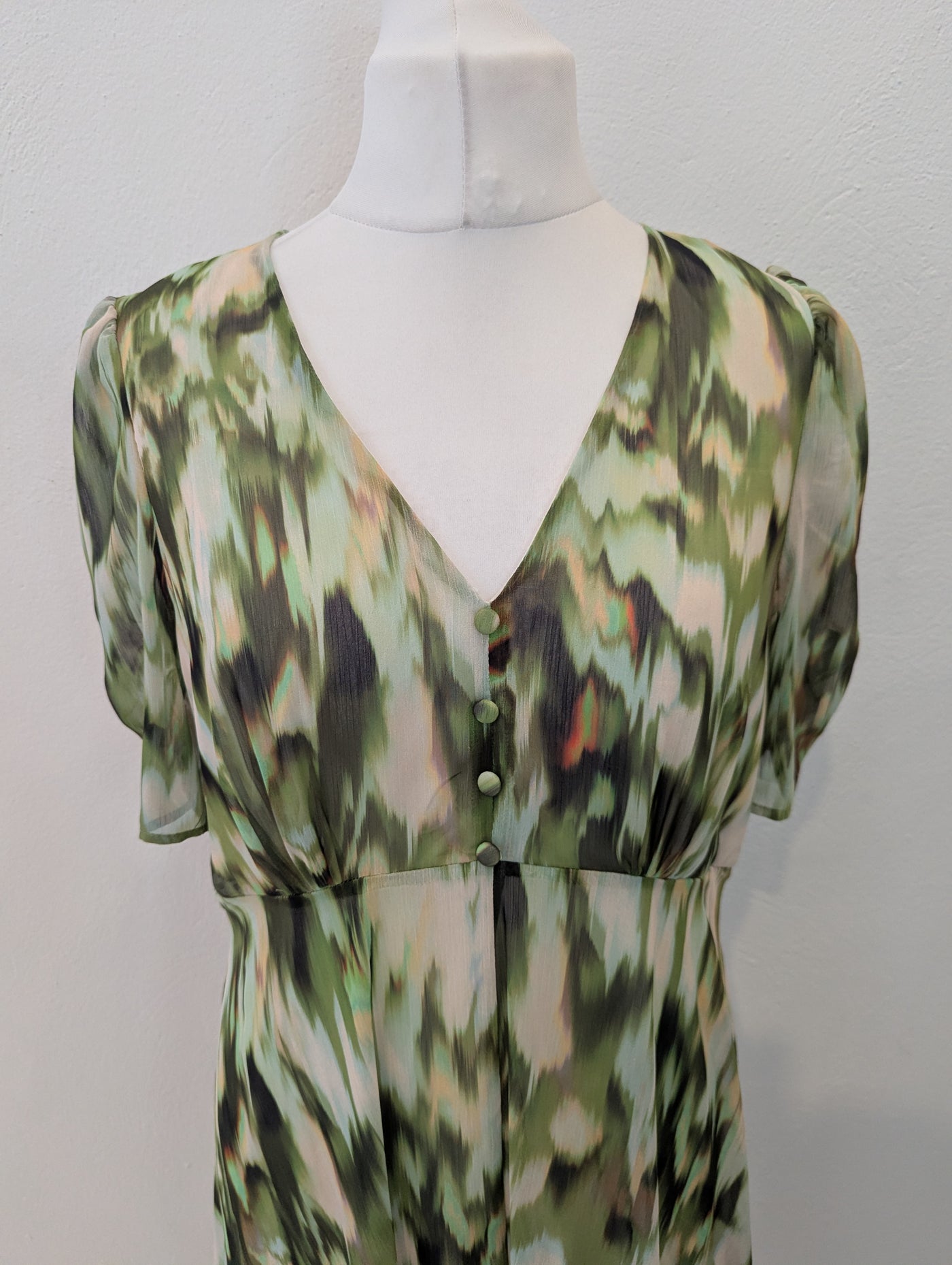 Roman Green Print Dress 18
