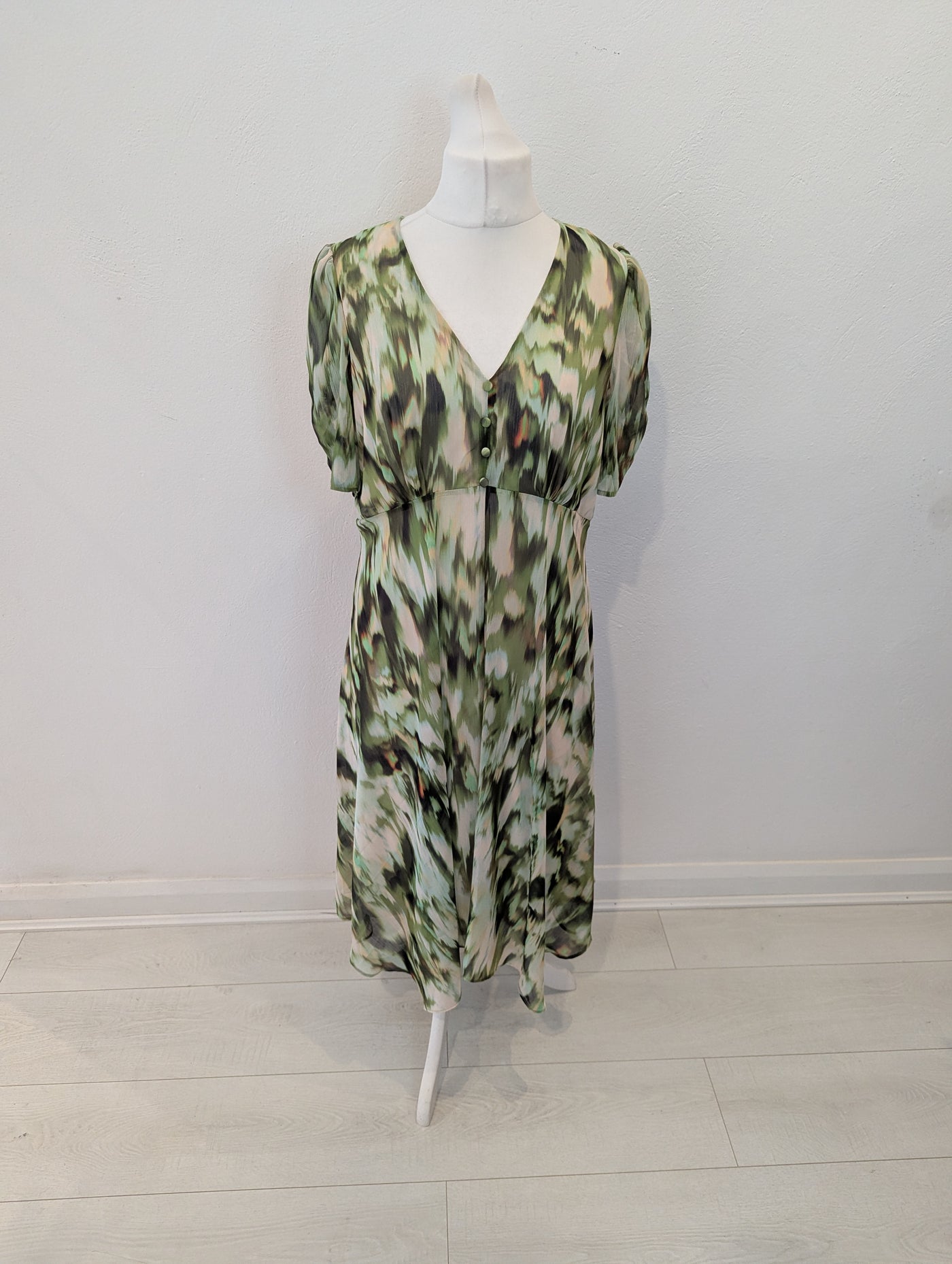 Roman Green Print Dress 18