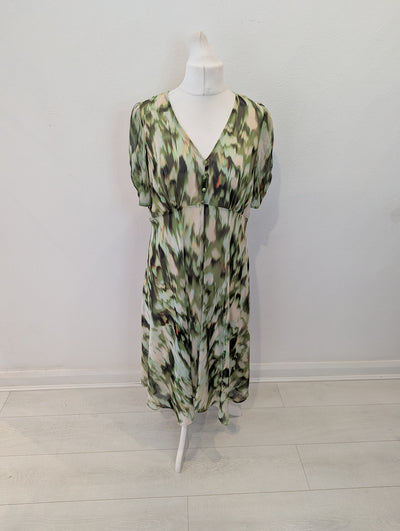 Roman Green Print Dress 18