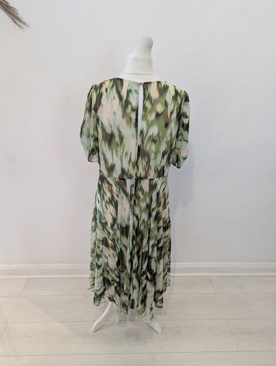 Roman Green Print Dress 18