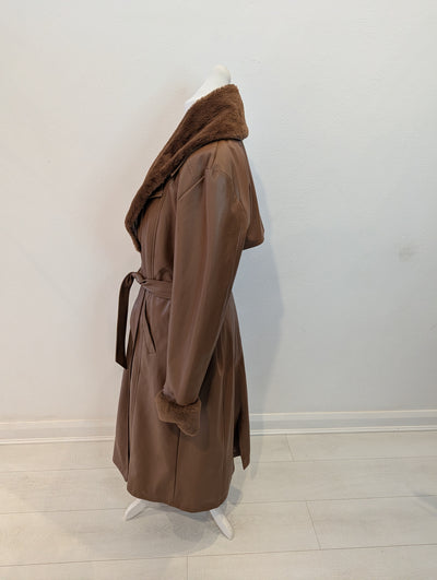 Coast Brown Pleather Coat 18