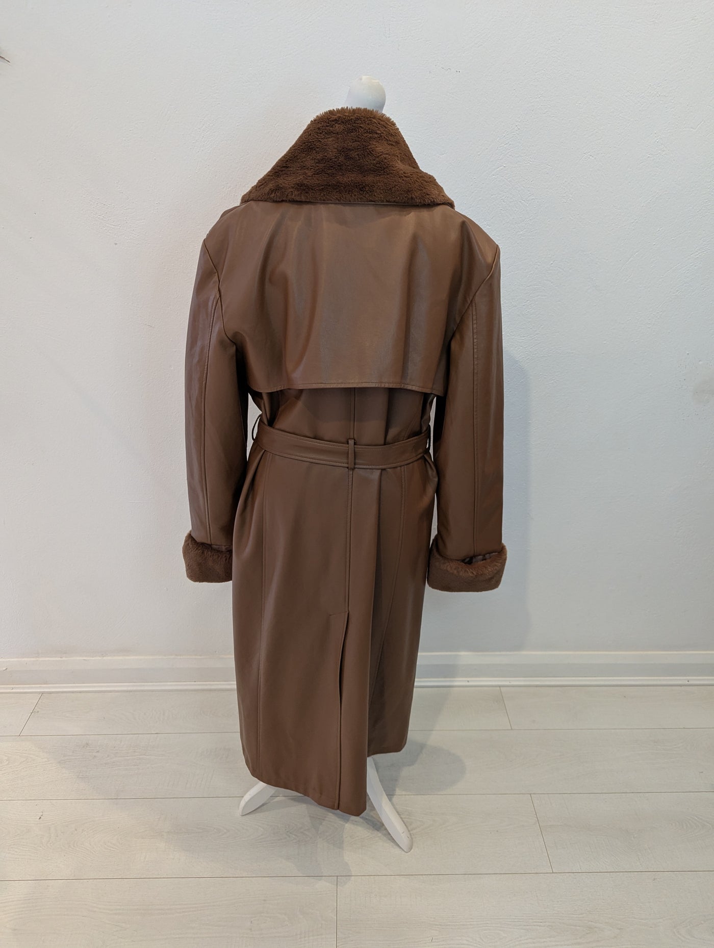 Coast Brown Pleather Coat 18