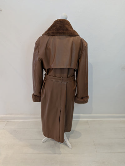 Coast Brown Pleather Coat 18