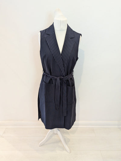Simply Be Navy Pinstripe Suit Size 14 NWT