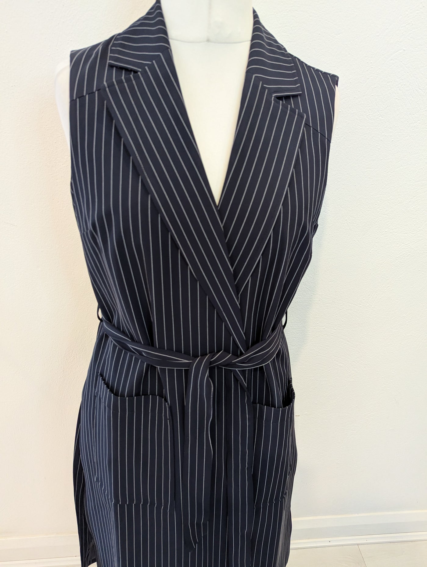 Simply Be Navy Pinstripe Suit Size 14 NWT