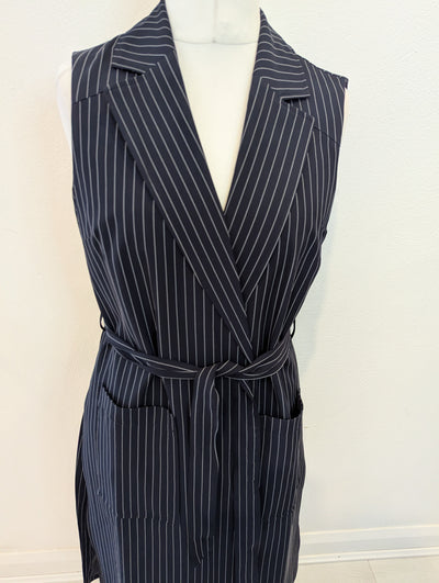 Simply Be Navy Pinstripe Suit Size 14 NWT