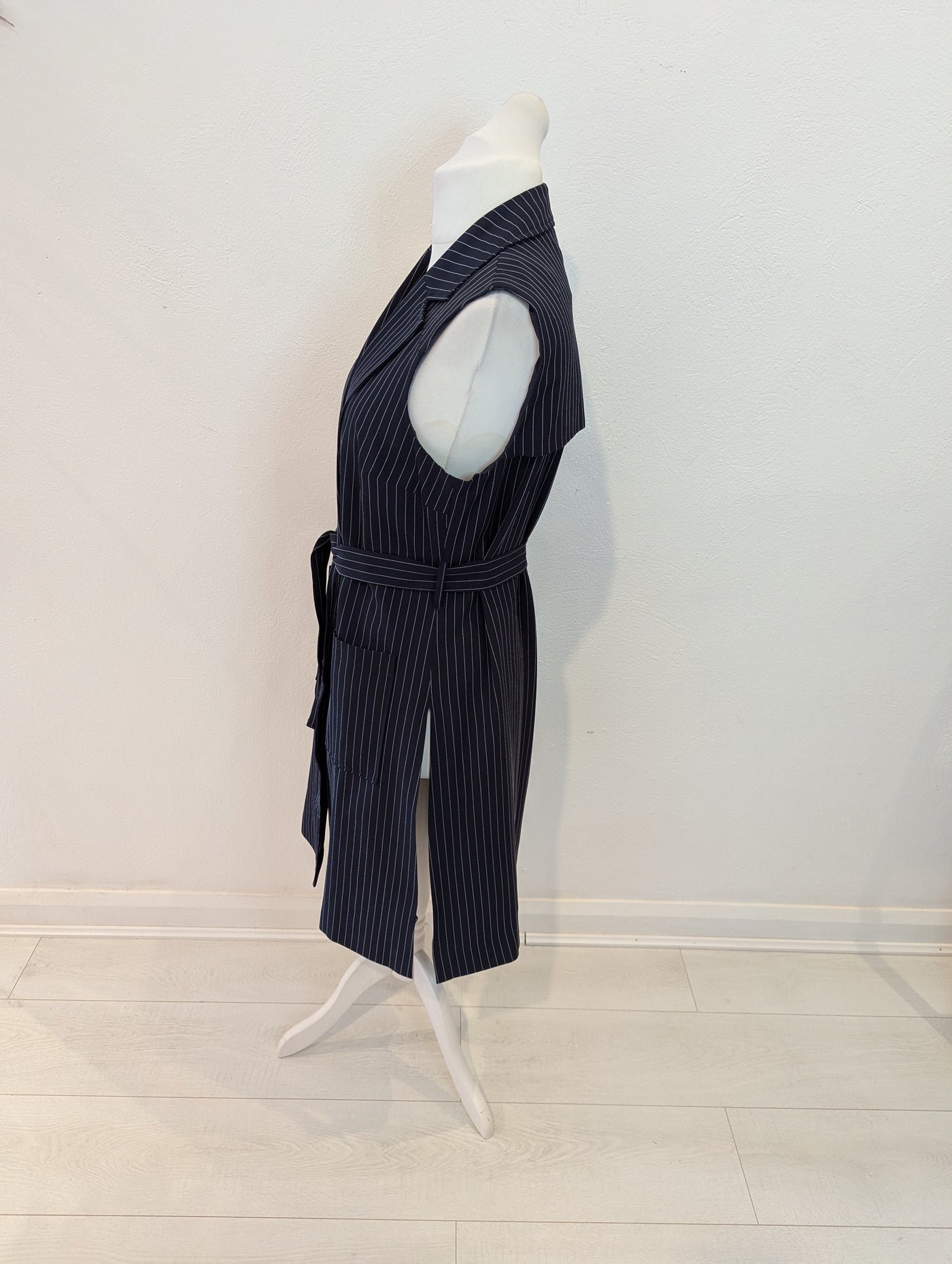 Simply Be Navy Pinstripe Suit Size 14 NWT