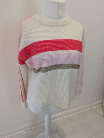 Mint Velvet Cream/Pink Knit Medium