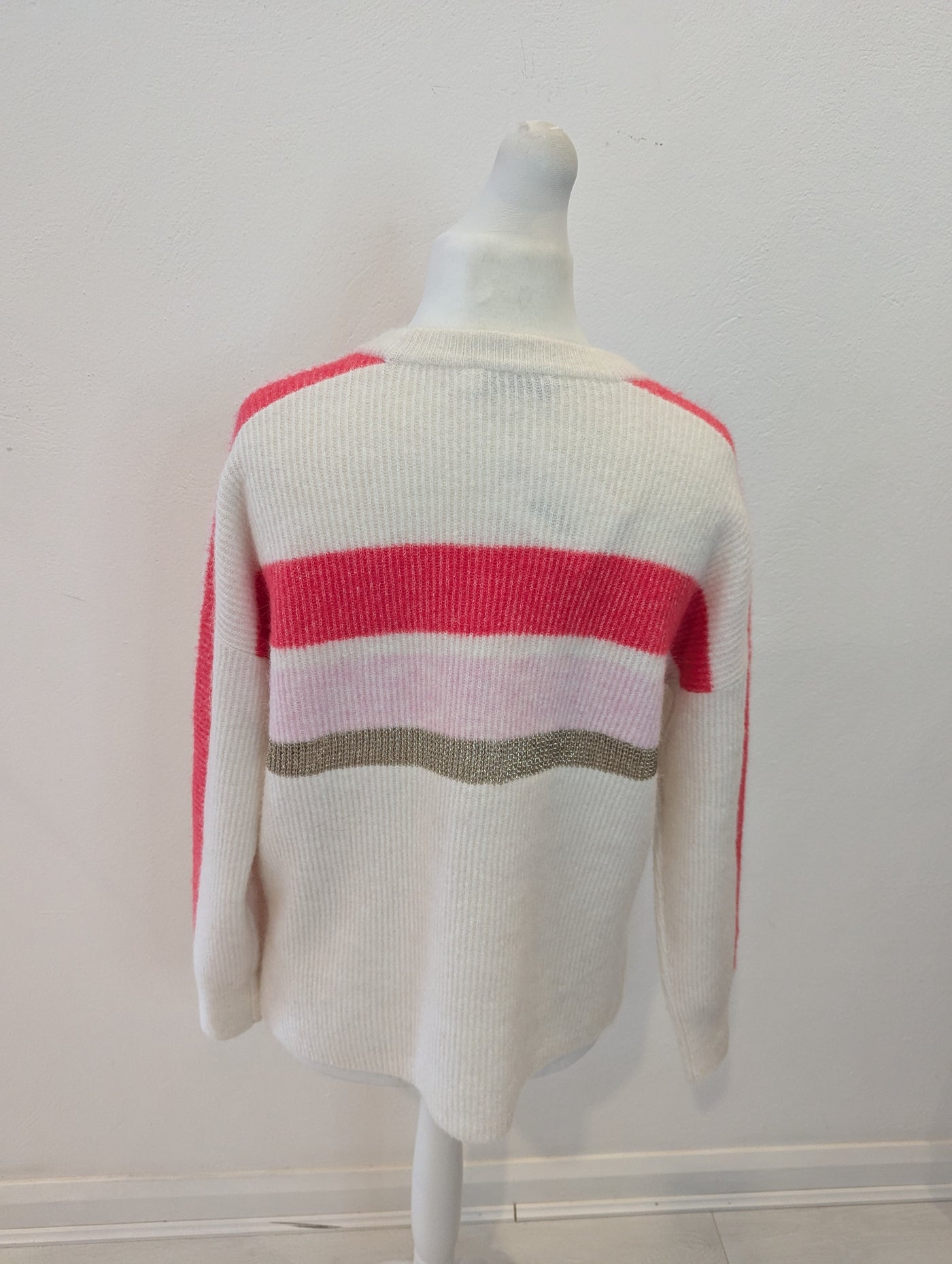 Mint Velvet Cream/Pink Knit Medium