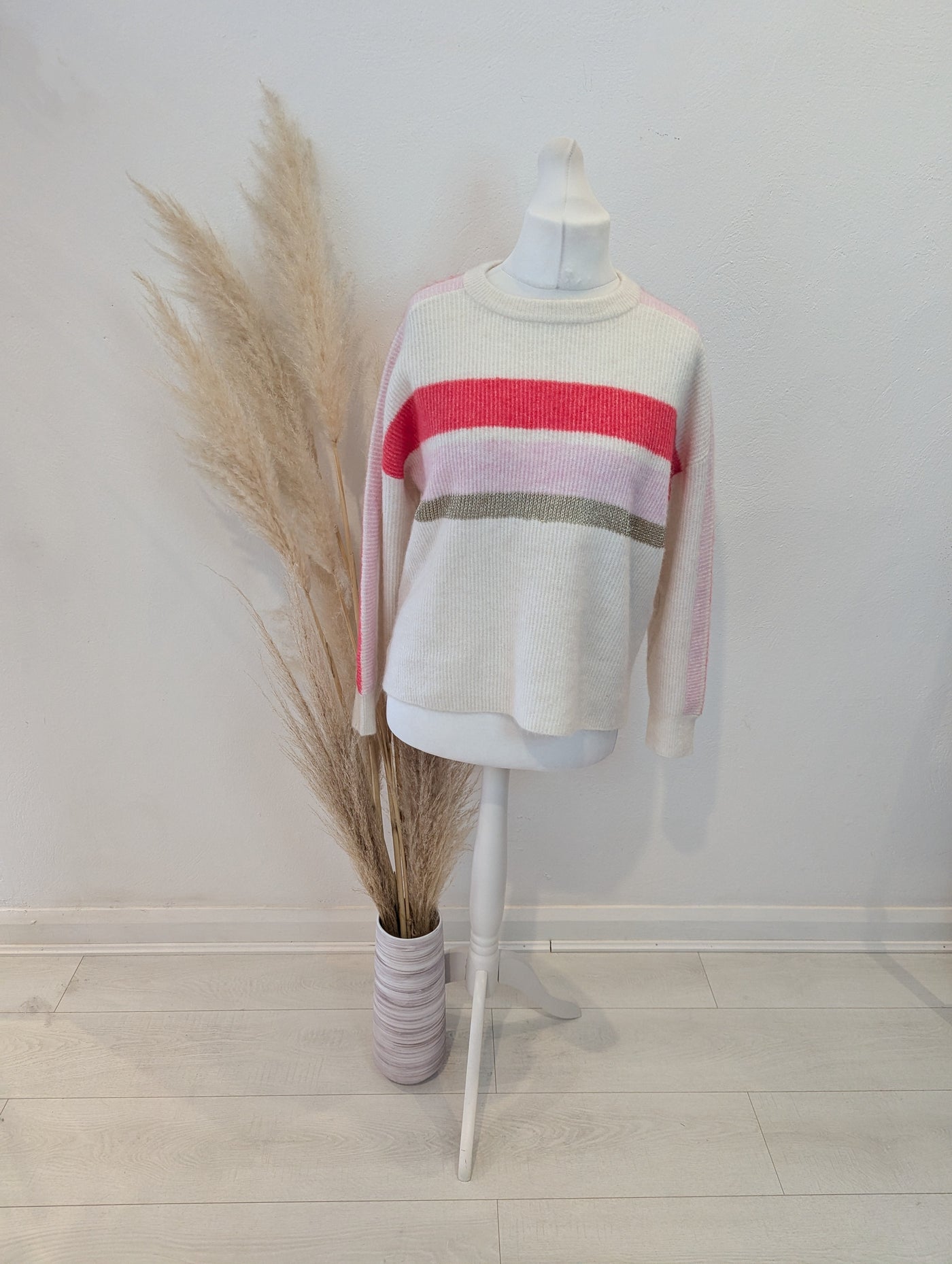 Mint Velvet Cream/Pink Knit Medium