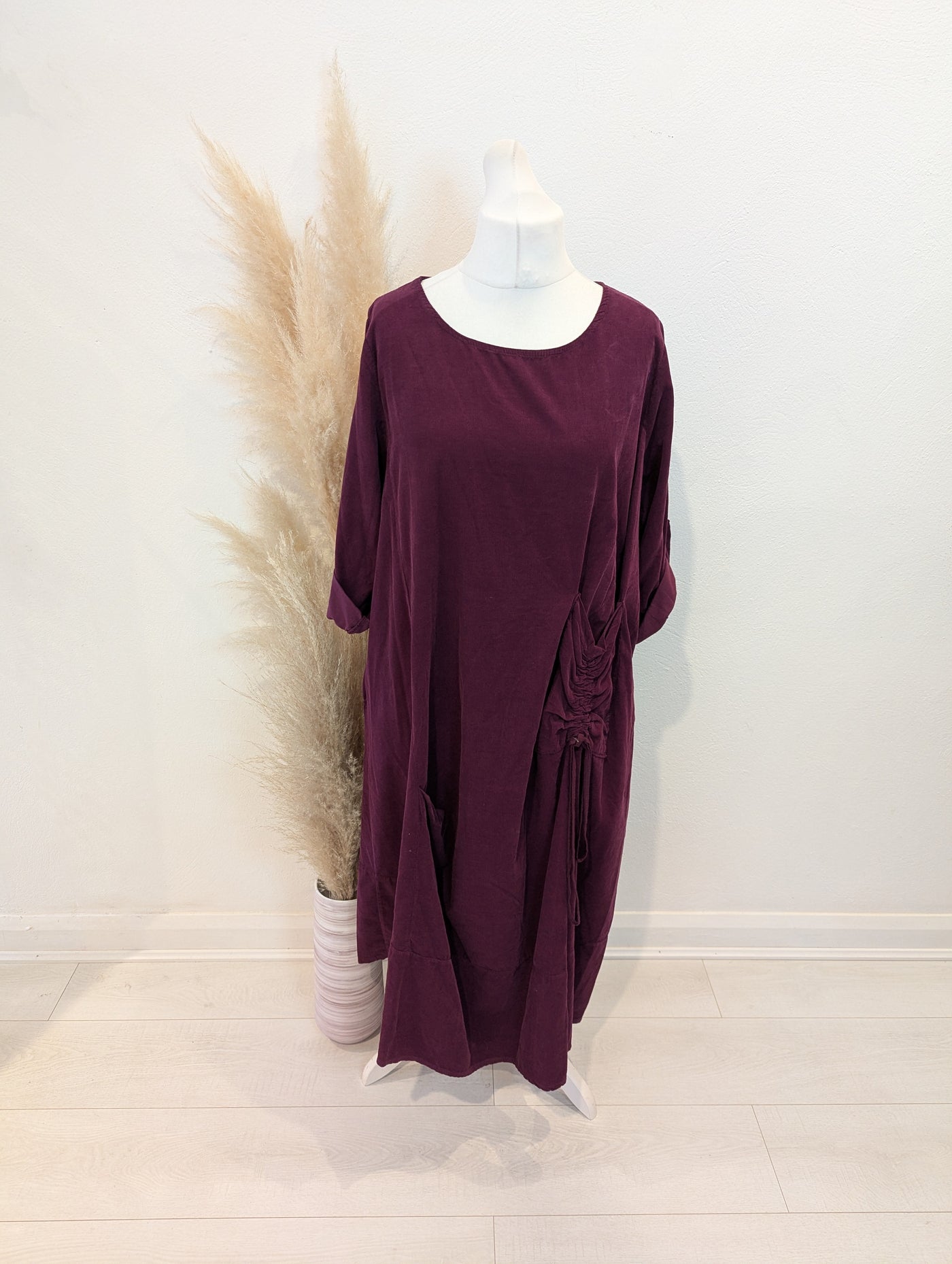 Kit & Kaboodle Maroon Cord Dress Large