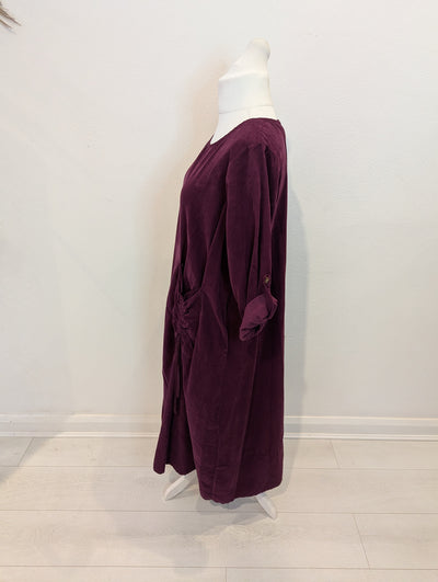 Kit & Kaboodle Maroon Cord Dress Large