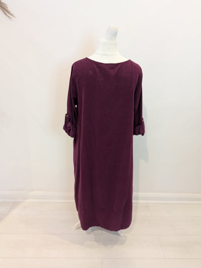 Kit & Kaboodle Maroon Cord Dress Large
