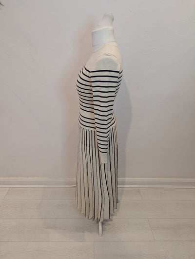 Anewsta Pleat Cream Jumper Dress Large
