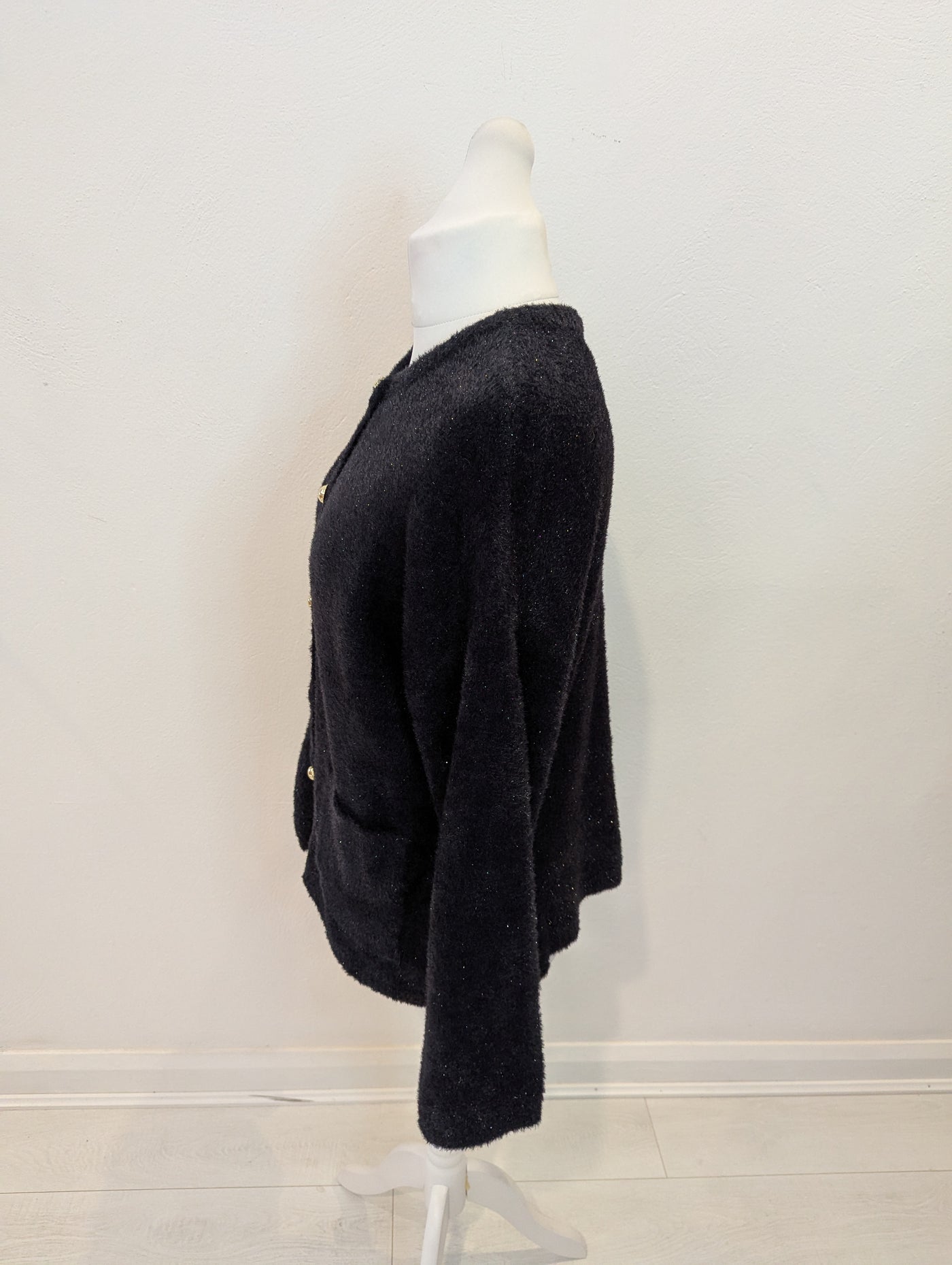 M&S Navy Glitter Cardigan Size Large