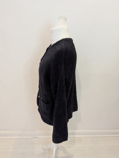 M&S Navy Glitter Cardigan Size Large