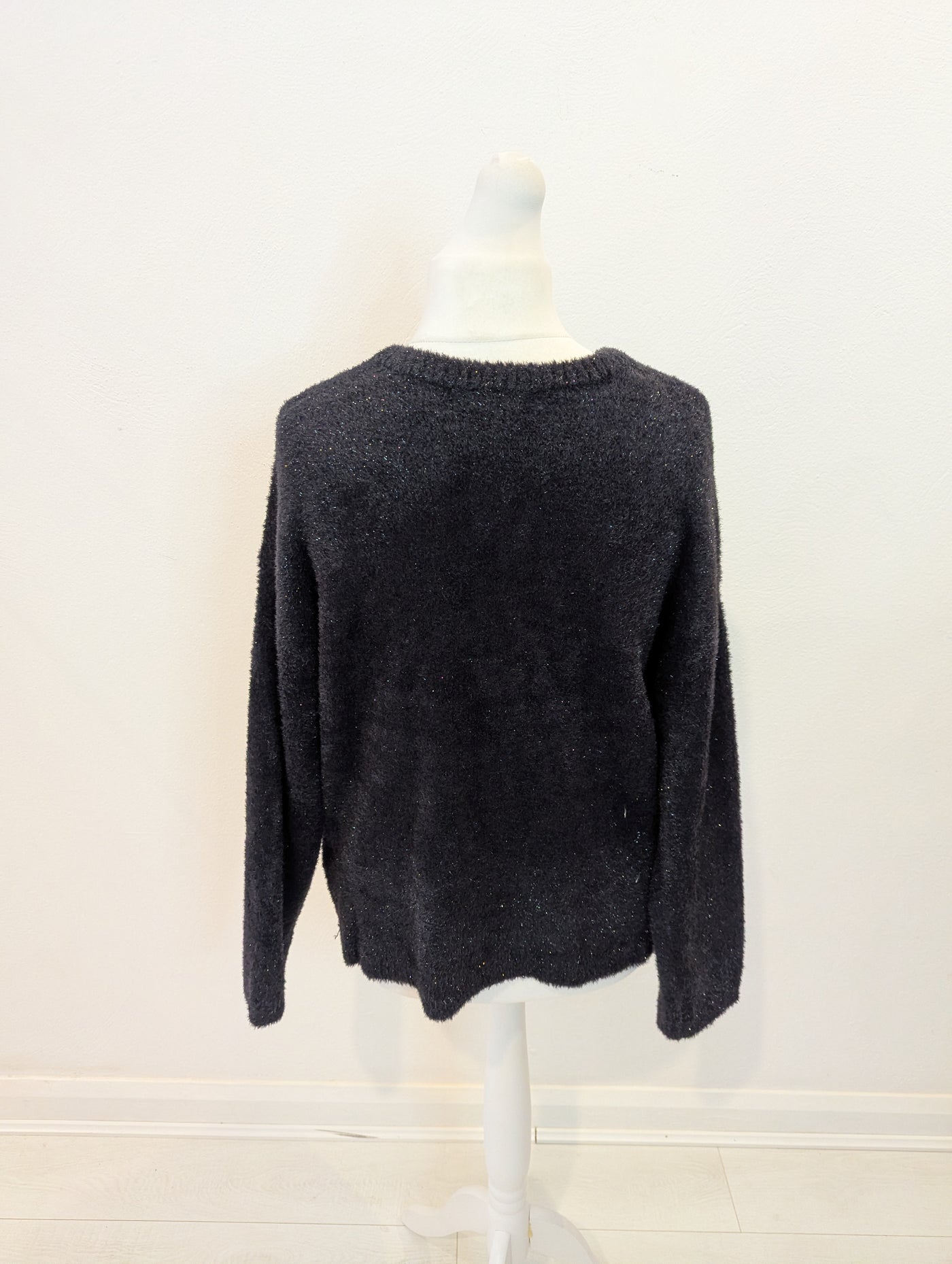 M&S Navy Glitter Cardigan Size Large