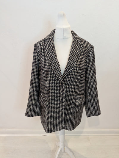 H&M Dogtooth Blazer Size Large