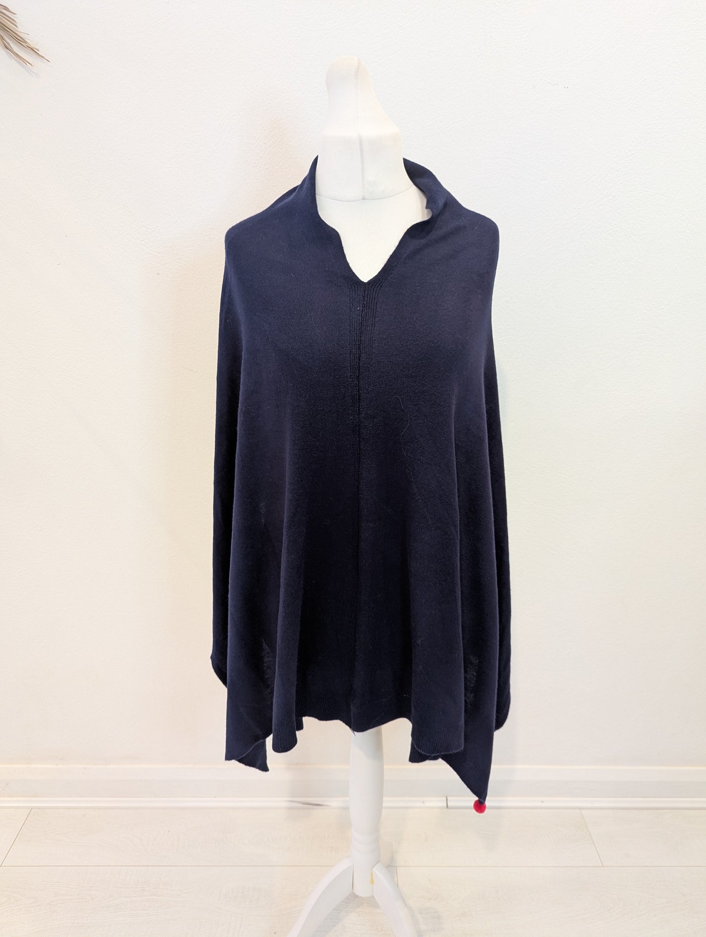 Navy Poncho