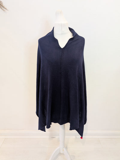 Navy Poncho