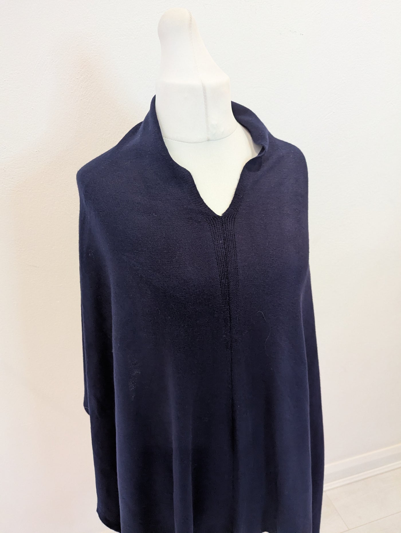 Navy Poncho