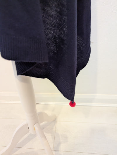 Navy Poncho