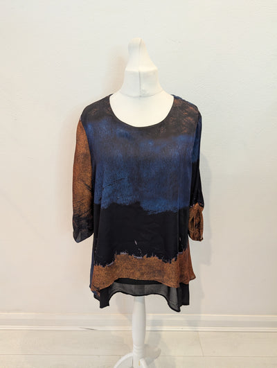 Saloos Navy Brown Tunic 16