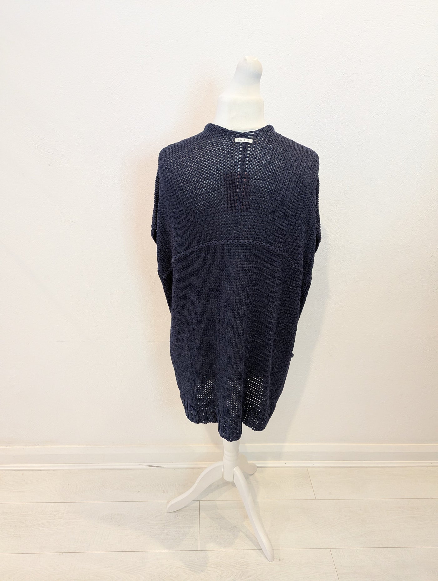 Humility Slate Wool Sleeveless Gilet Large