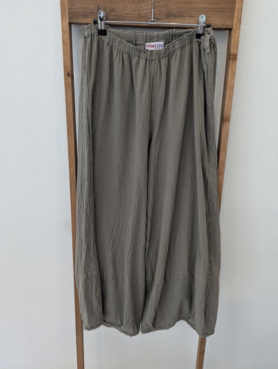One Life Taupe Cotton Two Piece One Size