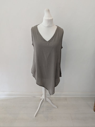 One Life Taupe Cotton Two Piece One Size