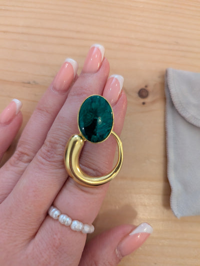 Soru Green Malachite Earrings