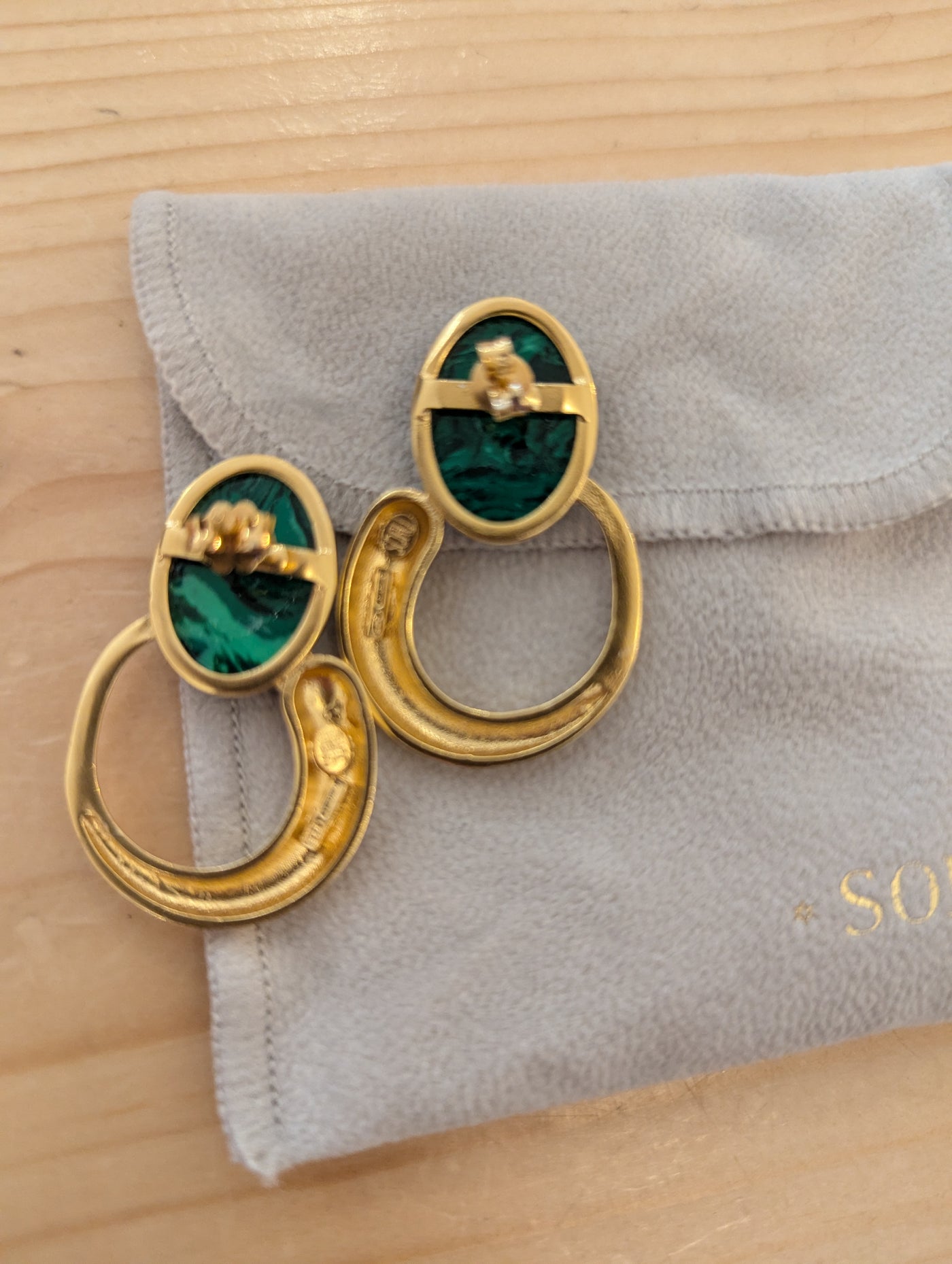 Soru Green Malachite Earrings