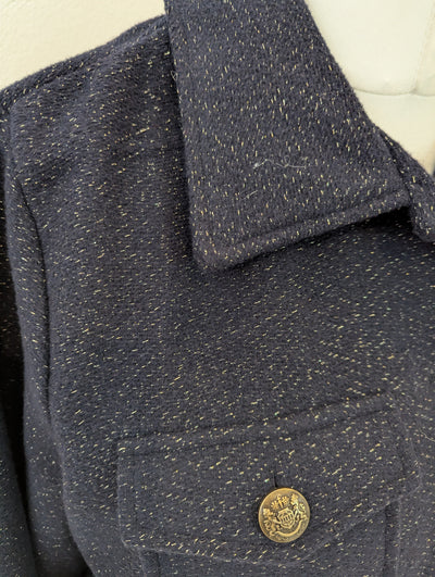 Ana Jakobs Navy Glitter Jacket L