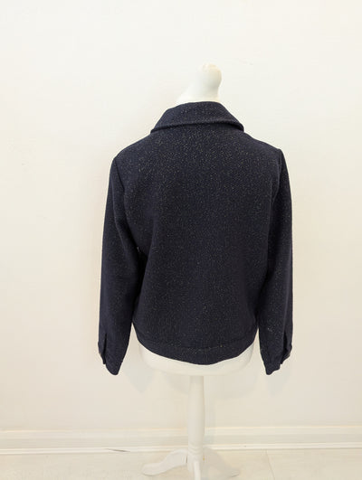 Ana Jakobs Navy Glitter Jacket L